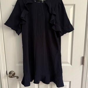 Zara Black Ruffle Sleeve Mini Dress